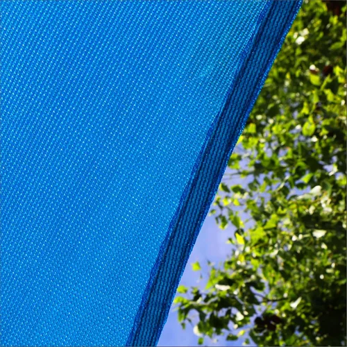 Miniatura 9 de Amgo Toldo triangular azul de 8 x 8 x 8 pies, toldo UPF50+ AGSLT, 95% de bloqueo UV, permeable al agua y al aire, 200GSM resistente, comercial
