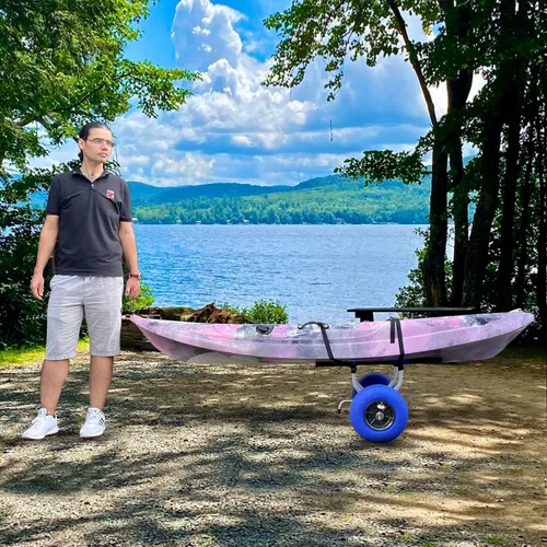 Miniatura 2 de Carrito de kayak, carrito de kayak de alta resistencia, ruedas de carretilla de canoa para paddleboard, kayaks, transporte SUP