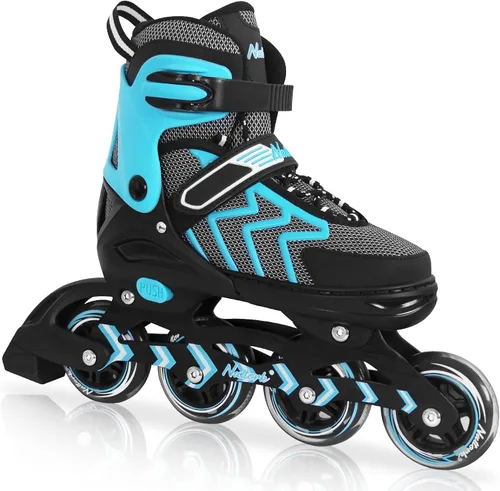 Patines en línea Nattork ajustables para adultos y adolescentes, patines con cuchillas para interior y exterior para niños, principiantes Verde