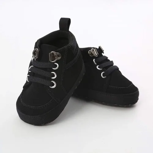 Miniatura 4 de Meckior - Tenis tipo botín para niños y niñas pequeños de 1 a 3 años con suela suave antideslizante de cuero sintético Mocasines para bebés recién