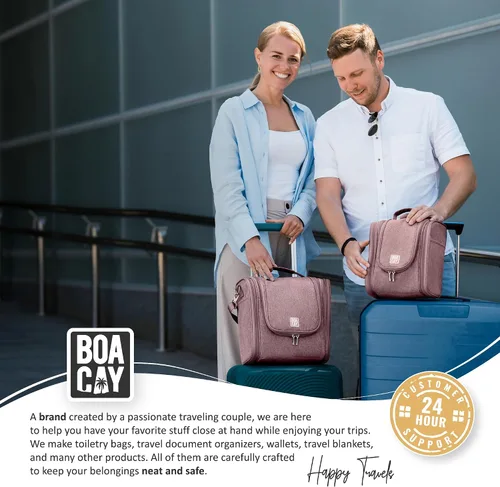 Miniatura 9 de Bolsa premium de artículos de aseo personal para viaje, para hombres y mujeres, bolsa de higiene, kit organizador de baño, con soporte de banda