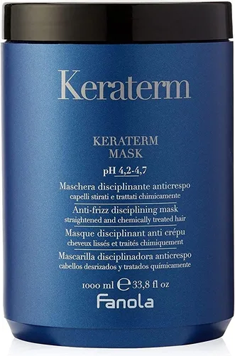 Fanola Keraterm - Mascarilla para el cabello acondicionador profundo, tratamiento capilar de queratina para el control del encrespamiento,