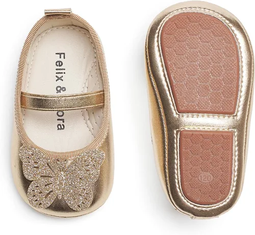 Miniatura 36 de Felix & Flora Zapatos de bebé de suela suave - Zapatos de bebé para caminar, mocasines, suela de goma, zapatos de cuna