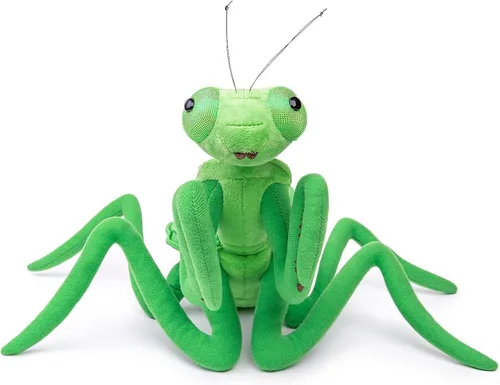 Miniatura 3 de Peluche grande de Mantis marrón – Animales de peluche realistas de mantis religiosa marrón de 15 pulgadas, juguetes de insectos de alas grandes