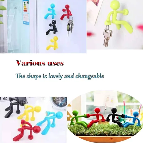 Miniatura 4 de Creative Wall Climbing Villain - Imanes para refrigerador, imán para colgar en la llave (negro, blanco, azul, naranja)
