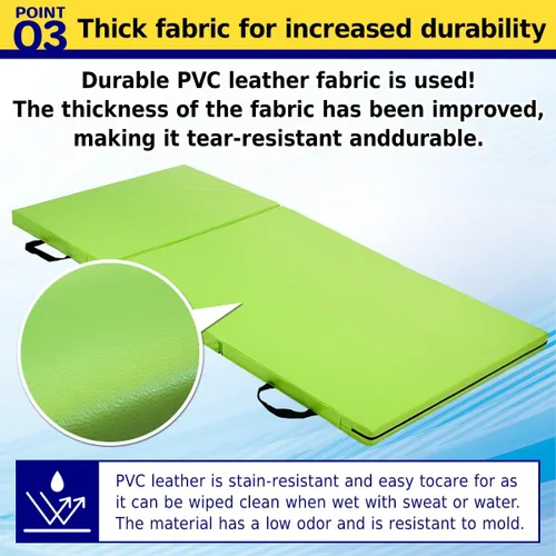 Miniatura 4 de KaRaDaStyle - Alfombrilla de gimnasia plegable de 71"x31"x2" para estiramiento, entrenamiento muscular, para niños, barra horizontal de juego
