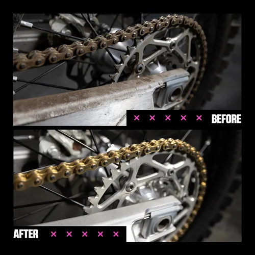 Miniatura 3 de Muc Off - Lubricante para cadena de motocicleta para todo clima, 400 mililitros - Spray lubricante para cadena de motocicleta premium - Formulado