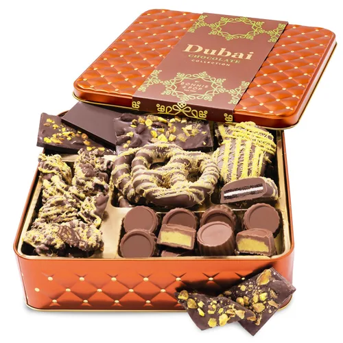 Miniatura 2 de Cesta de regalo de chocolate para el día del padre, caja de regalo de dulces con leche surtida, chocolates oscuros y blancos, idea de regalo
