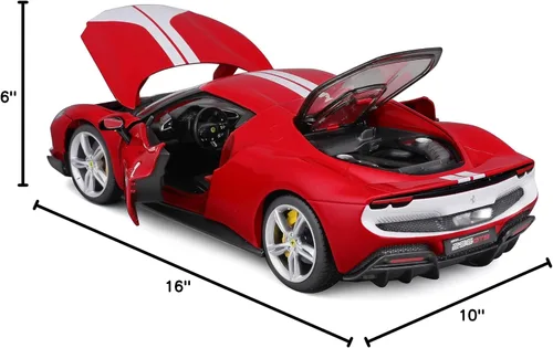 Miniatura 7 de Maisto 1:18 Race & Play Ferrari 296 GTB Assetto Fiorano Rojo