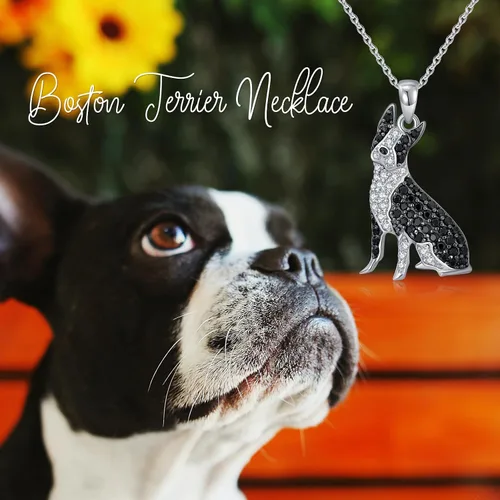 Miniatura 60 de Collares con colgante de perro de plata de ley S925 – 24 razas corgi/husky/labrador/pastor para mujer