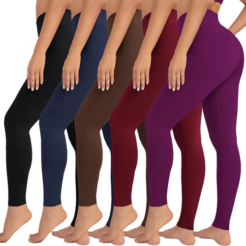 Miniatura 18 de VALANDY Leggings de cintura alta para mujer, elásticos, control de abdomen, entrenamiento, correr, yoga, pantalones, tallas regulares y grandes