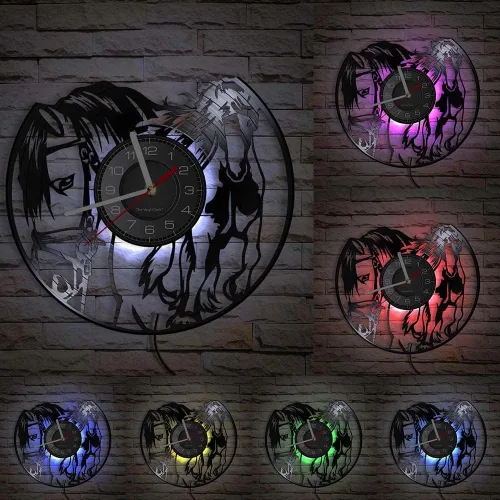 Reloj de pared LED con diseño de caballo de 12 pulgadas con 7 colores cambiantes, silencioso, sin tictac, caballo vintage, tótem, poni, animal, luz