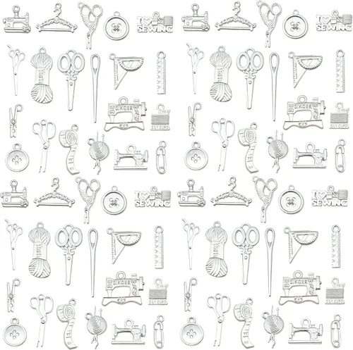 Miniatura 31 de WOCRAFT 60 piezas de dijes de pulsera de cruz dorada KC para juegos de fabricación de joyas, collares, pulseras, llaveros, kit de suministros de KC