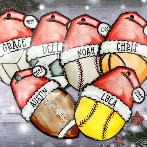 Miniatura 8 de Gorra de béisbol personalizada con sombrero de Santa para niños, jugador, entrenador, mamá, papá, abuela, nombre personalizado, impresa en MDF