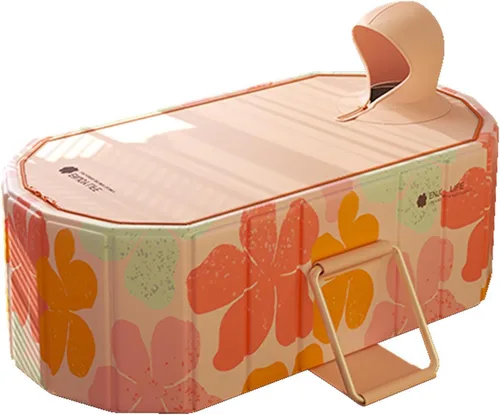 Miniatura 9 de Bañera plegable para adultos, grande de 59 pulgadas, bañera portátil para baño, bañera plegable de spa para cabina de ducha, ideal para espacios