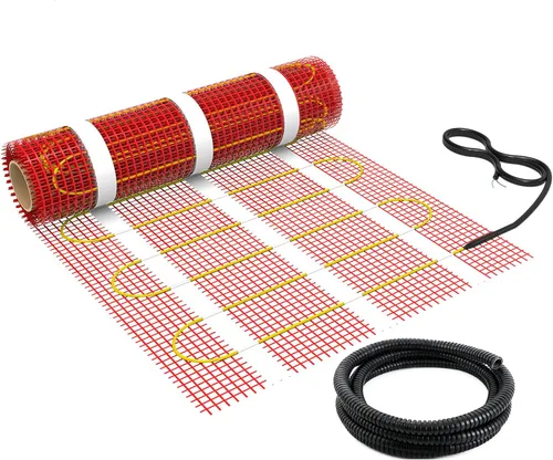 Miniatura 10 de Alfombra HEATIT Warmmat de 10 pies cuadrados, sistema de calefacción de calor radiante eléctrico autoadhesivo para piso & Termostato ET-72 & Monitor
