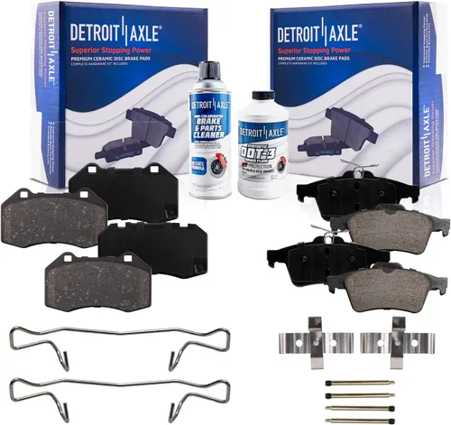 Miniatura 98 de Detroit Axle - Pastillas de Freno Delantero Izquierdo Reemplazo de Pinza de Disco para Dodge Ram 1500 Dakota Mitsubishi Raider - Juego de 3 piezas