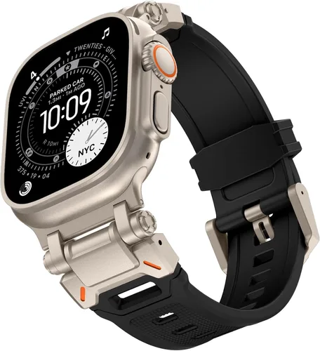 Miniatura 24 de KADES Correa deportiva resistente de TPU para Apple Watch Ultra 3/2/1 de 1.929 in, conectores metálicos para Apple Watch Series 11/10/SE3 de 1.81