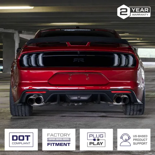 Miniatura 3 de Form Lighting Luces traseras LED secuenciales compatibles con Ford Mustang 2015-2023 (par), ahumadas Ahumado