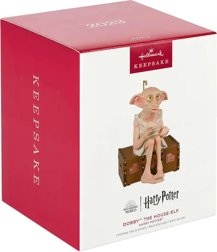 Miniatura 3 de Hallmark Keepsake Adorno de Navidad 2023, adorno de Harry Potter, Dobby the House-Elf con sonido y movimiento, regalos para los fanáticos de Harry