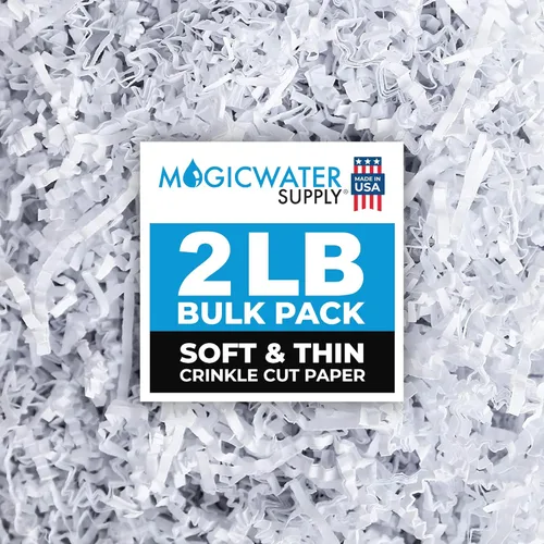 Miniatura 18 de MagicWater Supply Papel de corte arrugado suave y fino, 2 libras, color azul bebé, relleno de papel para envolver regalos, relleno de cestas