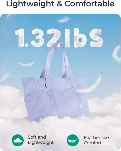 Miniatura 42 de BAGSMART Bolsa de mano para mujer con cremallera, bolsa de gimnasio con compartimentos, bolsa de trabajo para enfermera, baile, bolsa de yoga