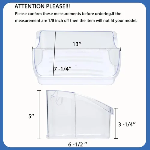 Miniatura 2 de 240324502 - Estante de la puerta del refrigerador, Reemplazo, Compatible con Frigidaire Kenmore Electrolux, PS429767, AP2549806, LFSS2312TF0