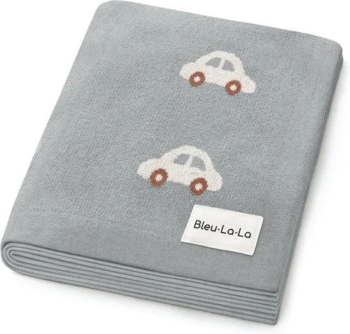 Miniatura 16 de Manta de punto para bebé, 100% algodón, suave, acogedora, para envolver cuna, manta de regalo para recién nacidos, bebés, niños pequeños, unisex 12
