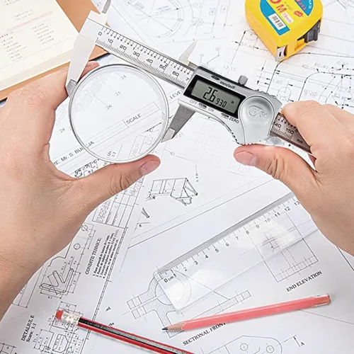 Miniatura 6 de Herramienta de medición del micrómetro del calibrador de Digitaces, 6 pulgadas/492.1 ft m Stainless Steel, Electronic Vernier Calipers, IP54