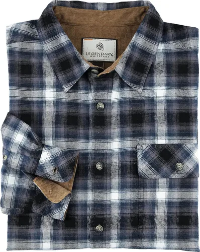 Miniatura 3 de Legendary Whitetails Men's Buck Camp Flannel, Long Sleeve Plaid Button Down Casual Shirt, Corduroy Cuffs