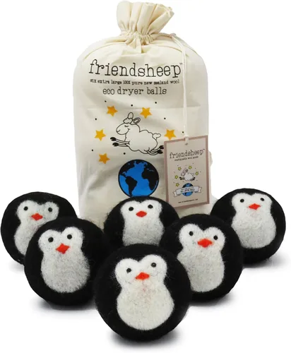 Miniatura 19 de Friendsheep Bolas secadoras de lana, alternativa orgánica reutilizable para suavizantes de telas para lavandería, hechas a mano, comercio justo
