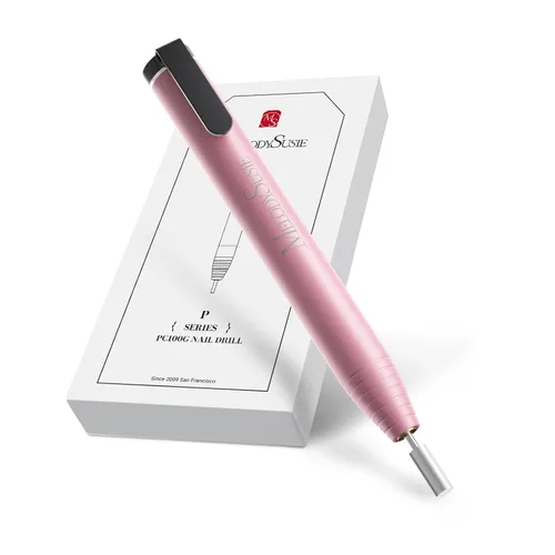Miniatura 11 de MelodySusie Taladro de uñas portátil en forma de bolígrafo con adaptador de CA, lima eléctrica PC120B 20000RPM con diseño compacto para todo
