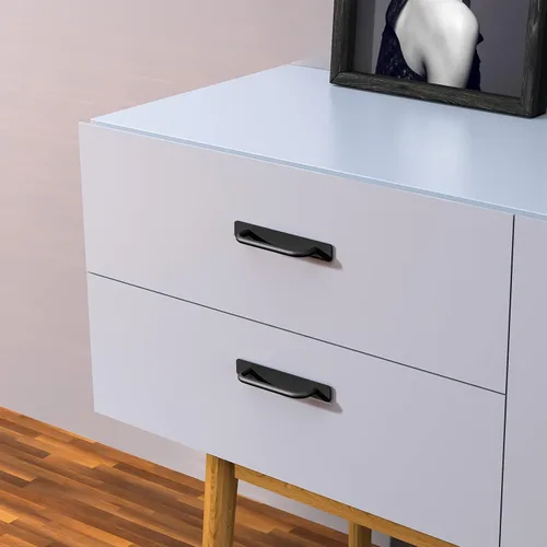 Miniatura 5 de NiHome Manijas autoadhesivas para puerta de gabinete, paquete de 2 tiradores de aleación de aluminio de 5.8 pulgadas para acceso instantáneo a