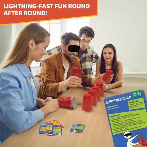 Miniatura 7 de Juegos de fiesta de un minuto: más de 200 piezas, juegos grupales divertidos y de ritmo rápido para niños, adolescentes y adultos, diversión