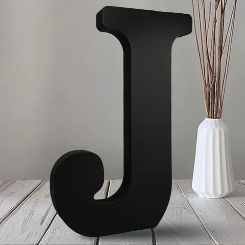 Miniatura 17 de AOCEAN Letras de madera negra de 10 pulgadas, letras de madera sin terminar para Halloween, letras decorativas de pie en rodajas, decoración