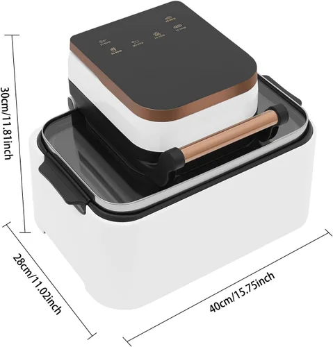 Miniatura 2 de Freidora de aire de 12.68 cuartos de galón, freidora de aire compacta para el hogar con tecnología rápida de aire crujiente de 400 °F, freidora