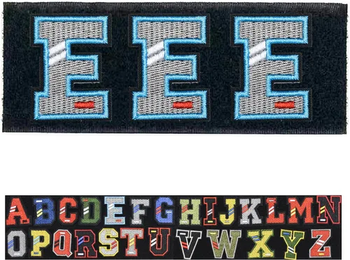 Miniatura 11 de Paquete de letras inglesas A-Z Parche táctico de moral, parche de gancho y bucle, juego de insignias bordadas del ejército, mochila, sombrero