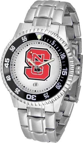 Miniatura 29 de SunTime Reloj de cuarzo de 1.575 in para hombre, correa de acero inoxidable de 0.787 in, esfera Gameday Tulane ola verde