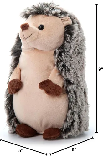Miniatura 8 de The Petting Zoo Peluche de erizo, regalos para niños, animales salvajes del zoológico Onez, juguete de peluche de erizo de 9 pulgadas