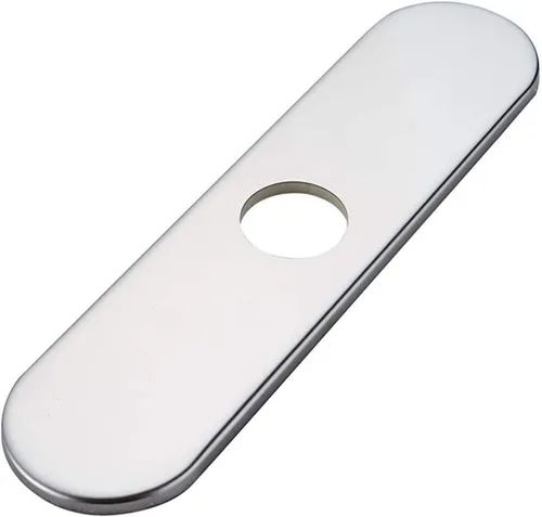 Homevacious 10.2 pulgadas grifo del fregadero del baño o grifo de cocina placa base agujero cubierta placa cromo circular acero inoxidable