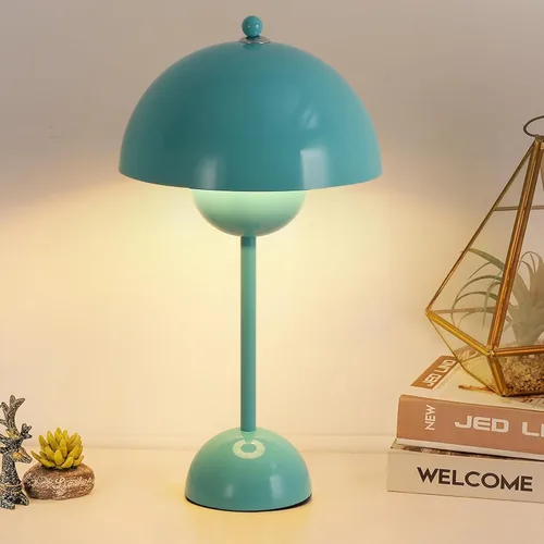 Miniatura 15 de COSYLUX Moderna lámpara de mesa pequeña para dormitorio, bonita lámpara de lectura con pantalla de cúpula reflectante para sala de estar, habitación
