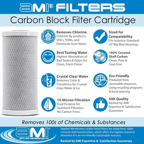 Miniatura 7 de Applied Membranes Inc. Reemplazo de cartucho de filtro de agua de 3 etapas para toda la casa, incluye cartuchos de filtro de sedimentos, carbono