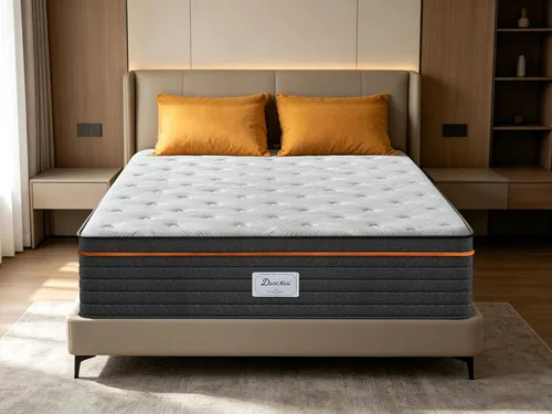 Colchón tamaño individual de 10 pulgadas en una caja, espuma viscoelástica híbrida y resortes embolsados, 7 zonas para dormir de espalda y de lado,