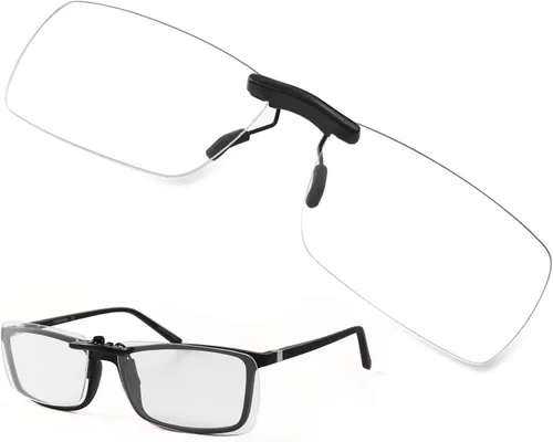 Miniatura 9 de FONHCOO - Lentes con bloqueo de luz azul Clip on para mujeres y hombres sobre lentes de prescripción sin montura, antifatiga ocular, anti dolores