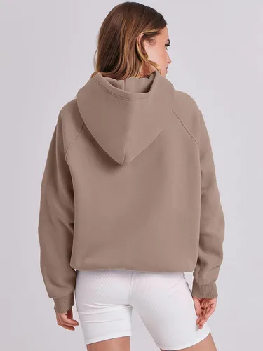 Miniatura 4 de ANRABESS - Sudaderas con capucha para mujer, sobre talla, de vellón de manga larga, modelo de 2024, para otoño