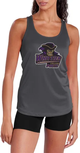 Miniatura 236 de Camiseta deportiva sin mangas oficial de la NCAA Collegiate para mujer, con espalda cruzada, logotipo primario, colección carbón