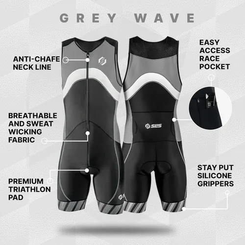 Miniatura 3 de SLS3 Traje de Triatlón para Hombre - Trisuit Premium para Hombre - Kit de Triatlón sin Mangas, de Secado Rápido con Bolsillo Grande en la Espalda