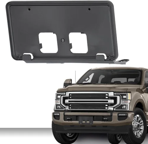 Miniatura 2 de CHEDA Nuevo soporte de placa frontal negro compatible con Ford F250 Super Duty/F350 Super Duty 2020 2021 2022 Super Duty Trucks LC3Z17A385AB