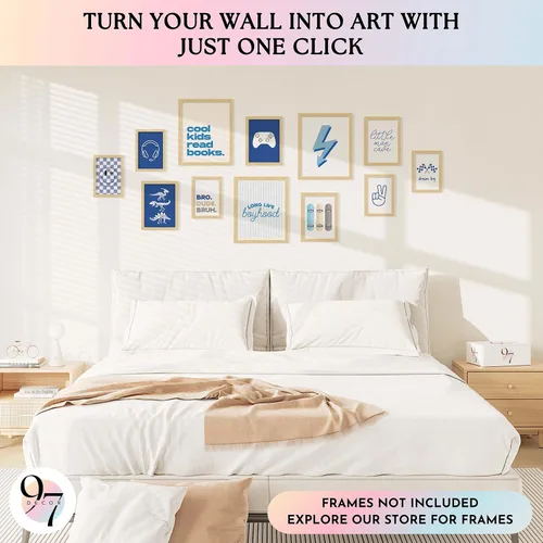 Miniatura 3 de 97 Decor Decoración de habitación infantil para niños, decoración de pared para guardería, impresiones artísticas de pared para niños, carteles