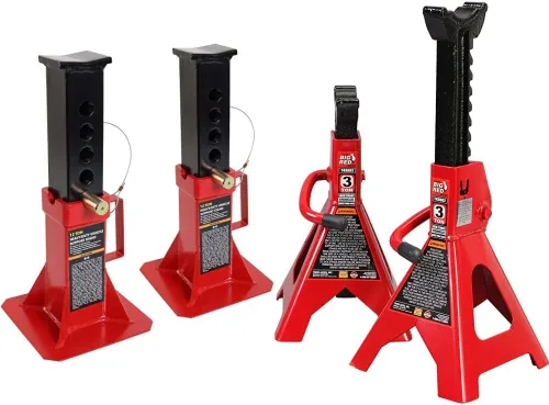 BIG RED ATZ120005R Torin Heavy Duty Pin Type Professional Car Jack Stand con cerradura, capacidad de 12 toneladas (26,400 lb), rojo, 1 par y T43202